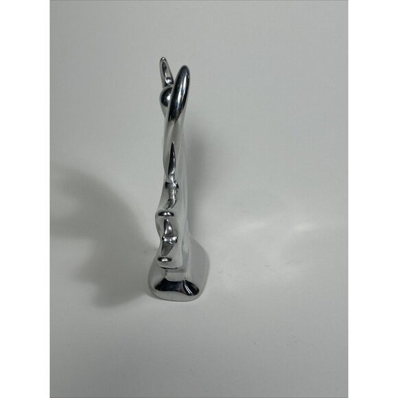 Hoselton Aluminum Abstract Dancer sculpture 3 1/2" tall light scratches - Picture 5 of 8